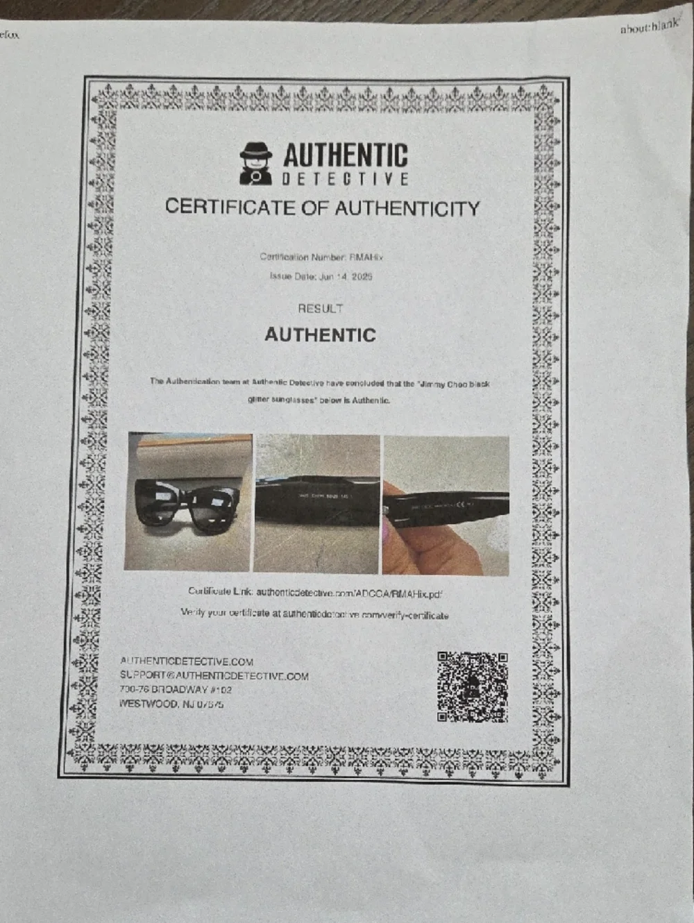 Jimmy Choo Black Sunnies Sunglasses with Dark Lenses Case, Cloth And COA Include - Picture 10 of 11